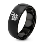 Wedding Rings Set for Him And Her – black tungsten french horn bell ring