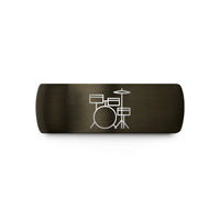 tungsten wedding band set – gunmetal & black tungsten jazz kit wedding band