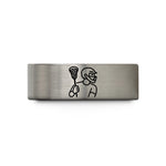 engraved rings for couples – gray tungsten lacrosse attacker shot wedding band