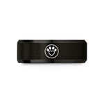 pairs wedding ring bands – black & gold tungsten paw circle wedding band