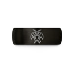 engraved couple wedding bands – black tungsten bael wedding band