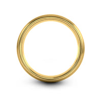 matching bands for couples – bunny meadow engraving on gold & gray tungsten wedding band
