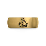 tungsten wedding bands – gold & grey tungsten bunny meadow wedding band