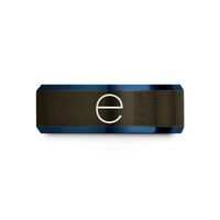 tungsten bands for men – gunmetal & blue tungsten e eulers number wedding band