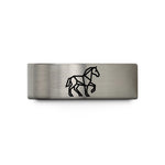 his and hers matching rings – gray tungsten horse wedding band