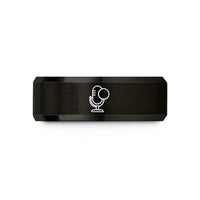 custom engraved wedding rings – black tungsten mic pop filter wedding band