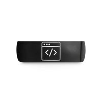 comfort fit wedding bands – black tungsten code editor window wedding band