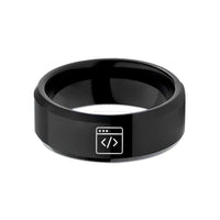 black tungsten men's ring – black tungsten code editor window wedding band