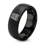 Weddings Rings for Women – black tungsten xylophone crossed mallets ring