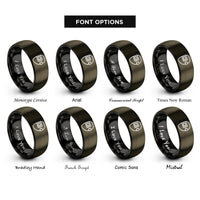 font options for inside engraving on gunmetal & black welder mask rings