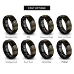 font options for inside engraving on gunmetal & black welder mask torch rings