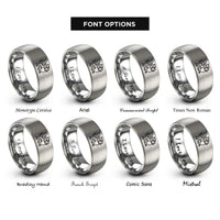 font options for inside engraving on silver welsh dragon shield rings