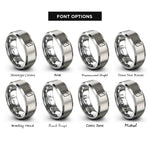 font options for inside engraving on gray western australia rings