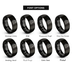 font options for inside engraving on black western pleasure horse rings