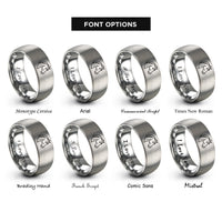 font options for inside engraving on gray western pleasure horse rings