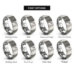 font options for inside engraving on gray western saddle rings