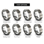 font options for inside engraving on gray western saddle rings