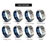 font options for inside engraving on blue & gray wham jagged burst rings