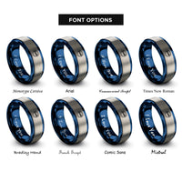 font options for inside engraving on blue & silver wham jagged burst rings