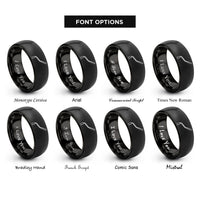 font options for inside engraving on black whammy bar rings