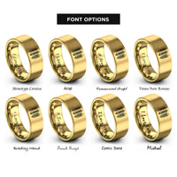 font options for inside engraving on gold wheat sprigs rings