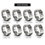 font options for inside engraving on grey wheat sprigs rings