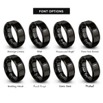 font options for inside engraving on black wheat stalk border rings