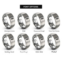 font options for inside engraving on gray wheat stalk rings
