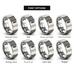 font options for inside engraving on gray wheat stalk rings
