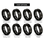 font options for inside engraving on black wheelchair basketball player rings