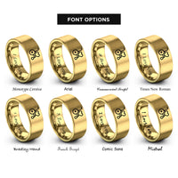 font options for inside engraving on gold wheelchair heart rings