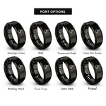 font options for inside engraving on black wheelchair symbol rings