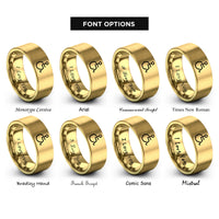 font options for inside engraving on gold wheelchair symbol rings