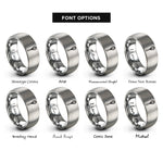 font options for inside engraving on gray whisk rings