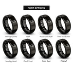 font options for inside engraving on black whiskey sour rings