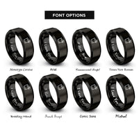 font options for inside engraving on black whiskey sour rings