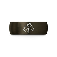 tungsten gold wedding band – gunmetal & black tungsten appaloosa wedding band
