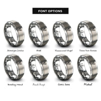font options for inside engraving on gray whitetail deer rings