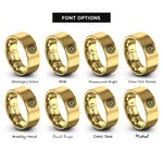 font options for inside engraving on gold whole pizza rings