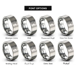 font options for inside engraving on gray wi fi lock rings