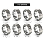 font options for inside engraving on gray willow roots rings