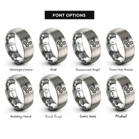 font options for inside engraving on grey wind swirl rings