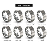 font options for inside engraving on gray windmill water pump rings