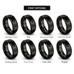 font options for inside engraving on black wine stain ring rings