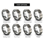 font options for inside engraving on gray wired controller rings