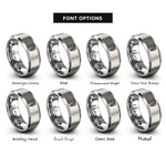 font options for inside engraving on grey wisteria branch rings