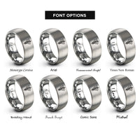 font options for inside engraving on gray wisteria leaf rings