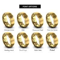 font options for inside engraving on gold witch hat skull rings