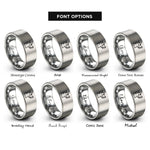font options for inside engraving on gray wizard meeple rings