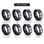 font options for inside engraving on black & blue & grey wizard staff crystal rings